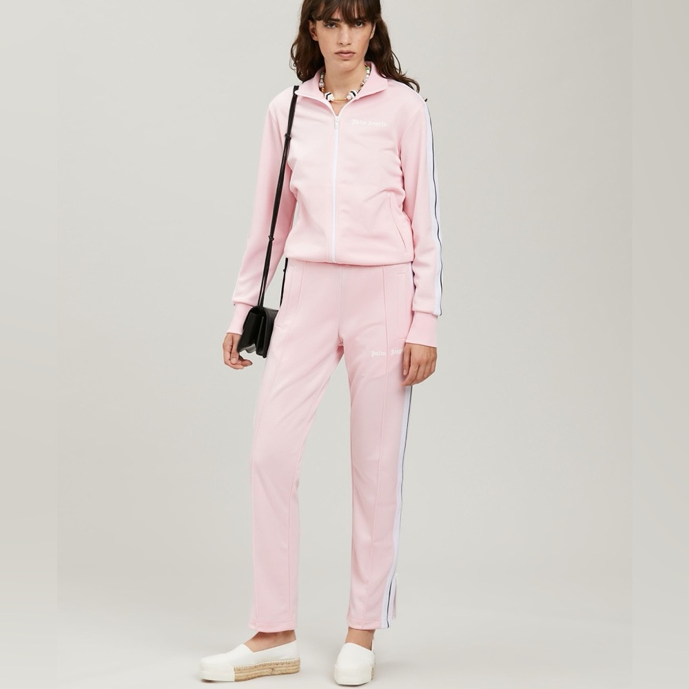 🪽PALM ANGELS LOGO PRINT LIGHT PINK TRACK PANTS AND JACKET🪽size: XL